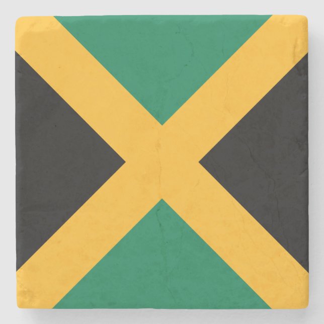 Jamaica-Flagge Steinuntersetzer (Vorderseite)