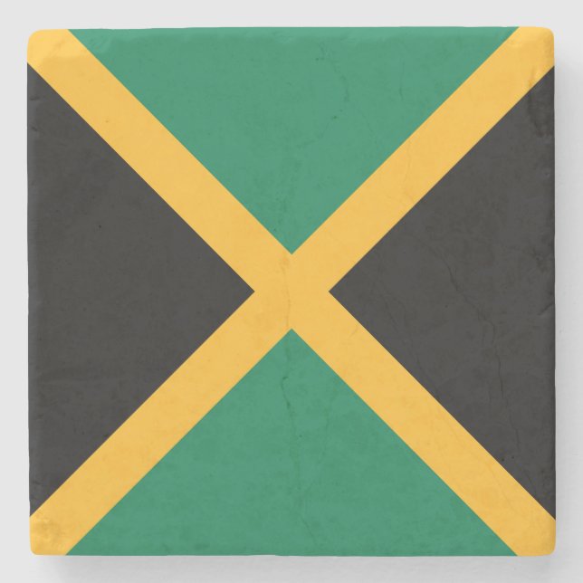 Jamaica-Flagge Steinuntersetzer (Vorderseite)