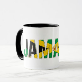 Jamaica-Flagge Text | Karibischer Stolz Design Tasse
