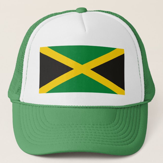 Jamaica-Flaggenhut Truckerkappe (Vorderseite)