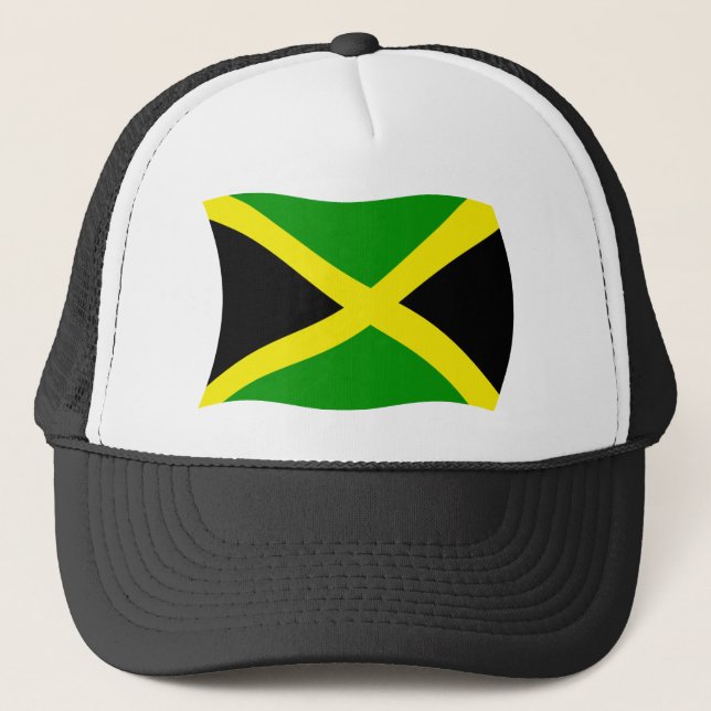Jamaica-Flaggenhut Truckerkappe (Vorderseite)