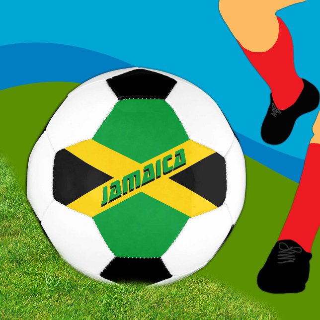 Jamaica Football & Jamaikanische Flagge / Sport Fußball (Von Creator hochgeladen)