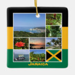 Jamaica Foto Collage Keramikornament<br><div class="desc">Freuen Sie sich auf die Erinnerungen eines 3-tägigen Ausflugs nach Jamaika auf einem farbenfrohen Schmuck. Von https://www.zazzle.com/store/celestesheffey #Jamaica</div>