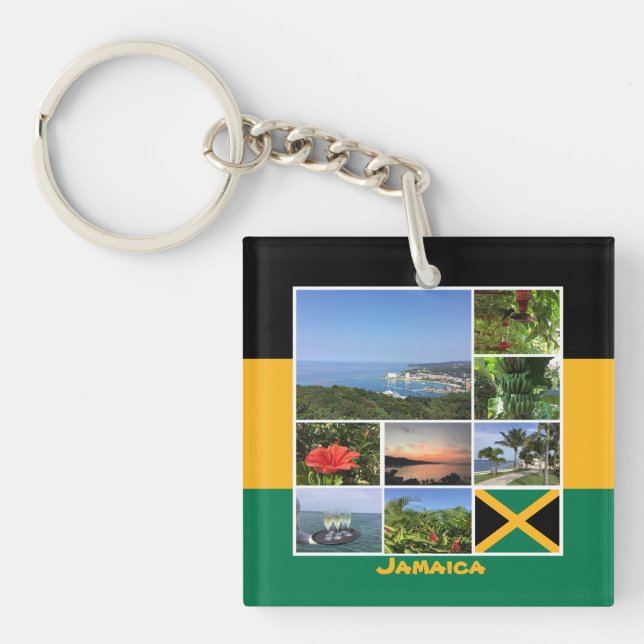 Jamaica Foto Collage Schlüsselanhänger (Vorderseite)