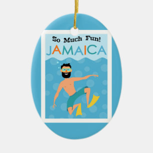 Jamaica Fun Hipster Travel Keramik Ornament