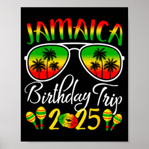 Jamaica Geburtstagsreise 2025 Lustige Familie pass Poster