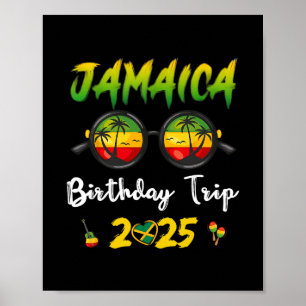 Jamaica Geburtstagsreise 2025 Lustiger Familienurl Poster