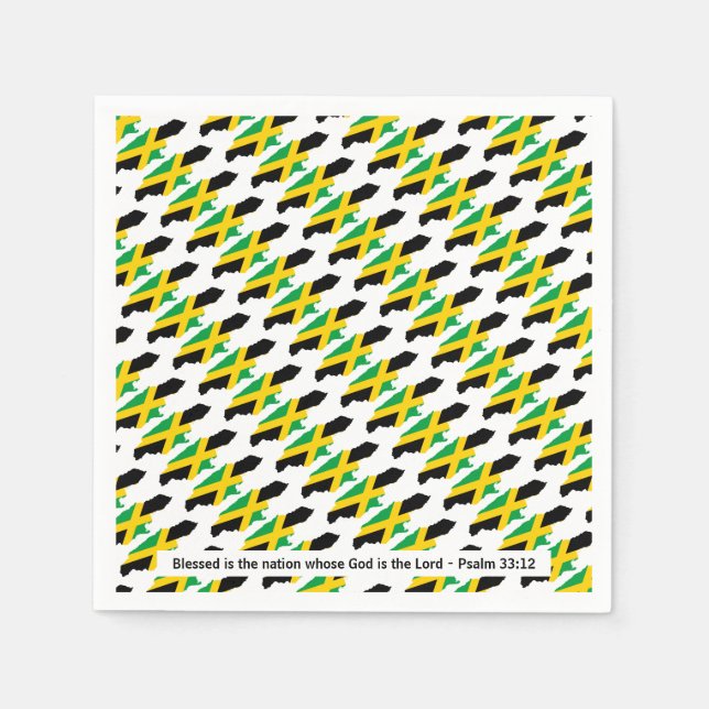 JAMAICA Gesegnetes Nation Celebrrrations Paper Serviette (Vorderseite)