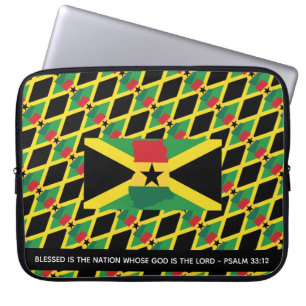 JAMAICA GHANA Dual Heritage Personalisiert Compute Laptopschutzhülle