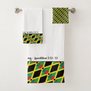 JAMAICA GHANA Duales Erbe Gottes Barmherzigkeit La Badhandtuch Set