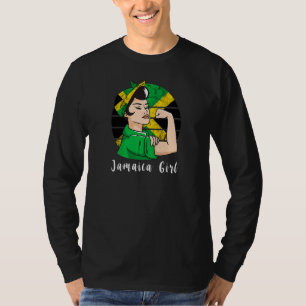 Jamaica Girls Pride Jamaican Roots Freedom Fight P T-Shirt