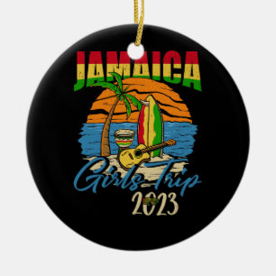 Jamaica Girls Trip 2023 Women Jamaican Girls Beach Keramik Ornament