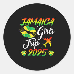 Jamaica Girls Trip 2025 Jamaica Summer Vacation Tr Runder Aufkleber
