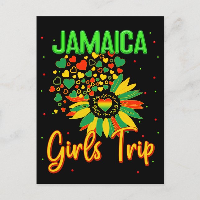 Jamaica Girls Trip Sonnenblumen Liebhaber Matching Postkarte (Vorderseite)