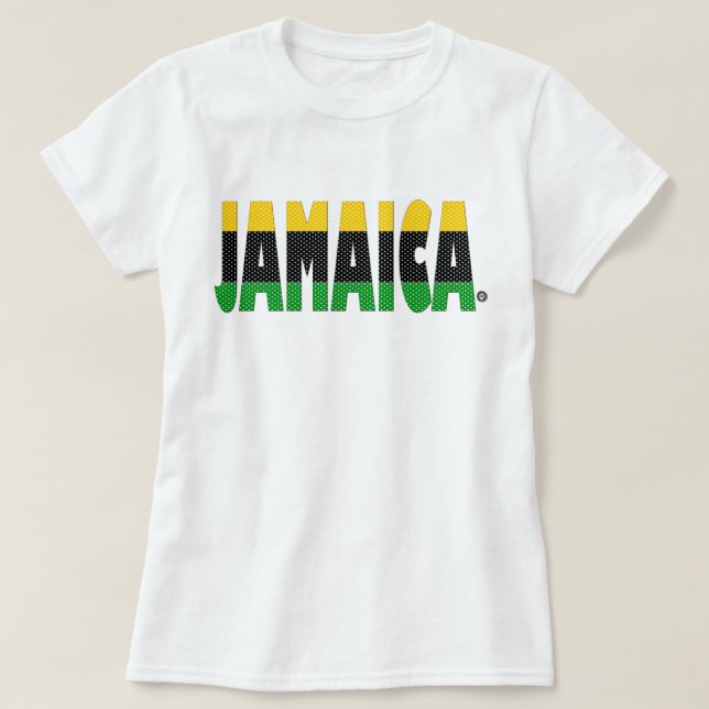 Jamaica Gold Black Green Strips Jamaica T - Shirt (Design vorne)