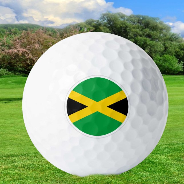 Jamaica Golf Balls, jamaikanische Flaggengolfer /P Golfball (Von Creator hochgeladen)