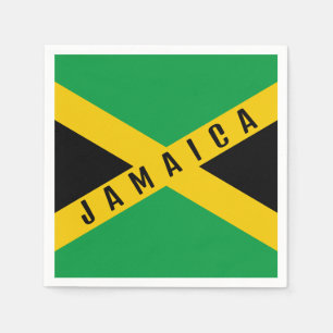 Jamaica Green Black & Gold Jamaikanische Flagge Serviette