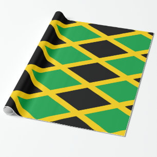 Jamaica Green Black Yellow Geschenkpapier