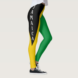 Jamaica Green Gold & Black Jamaican Flag Leggings
