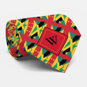 JAMAICA GRENADA Christlich Scripting Monogram Krawatte