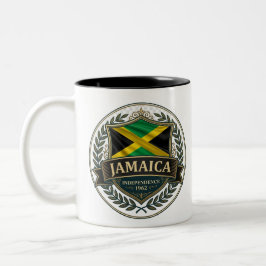 Jamaica Heritage Crest | Karibischer Stolz Zweifarbige Tasse