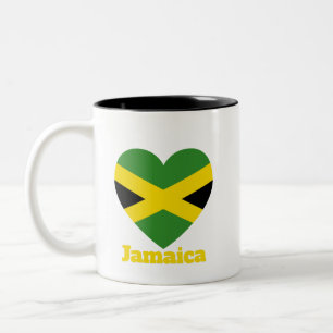 Jamaica-Herzenflagge Zweifarbige Tasse