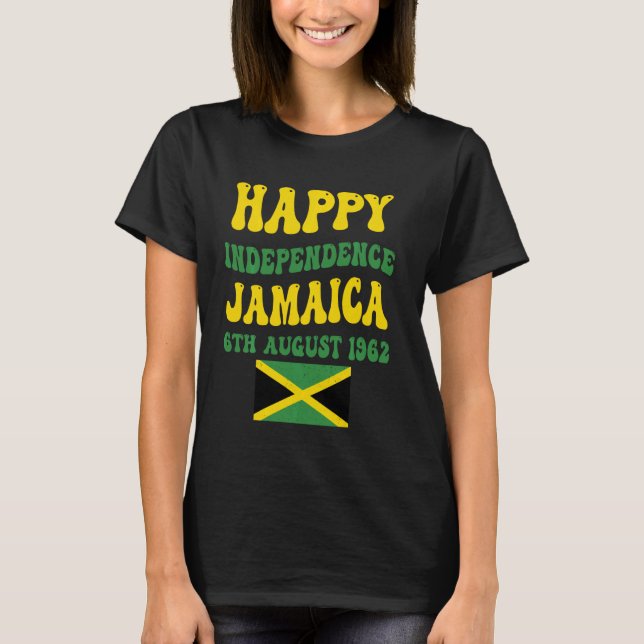 Jamaica Independence Day Proud jamaikanische Flagg T-Shirt (Vorderseite)