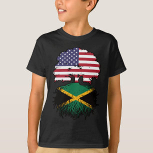 Jamaica Jamaica American USA Tree Roots Flag T-Shirt