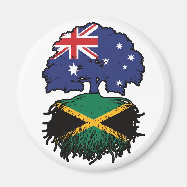 Jamaica Jamaica Australian Australia Tree Roots Magnet (Vorne)