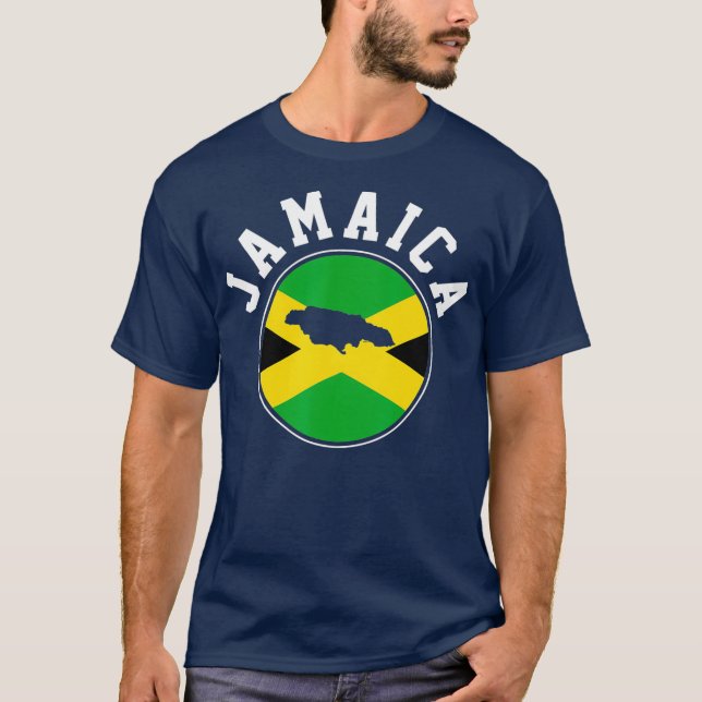 Jamaica Jamaica Flag Karte Geschenk T-Shirt (Vorderseite)