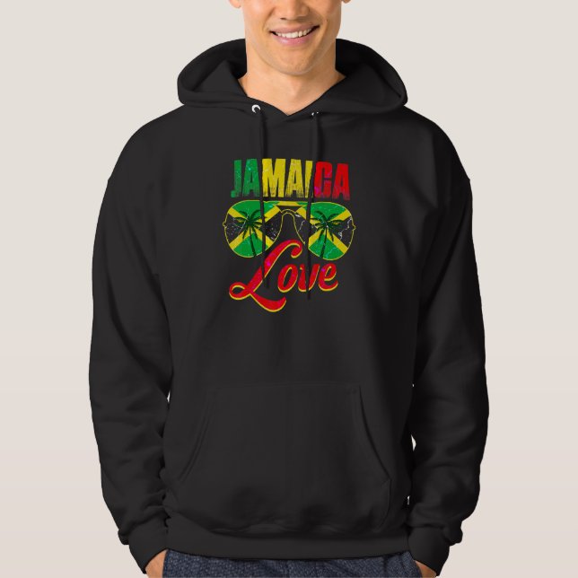 Jamaica Jamaican Flag Caribbean Vacation Reggae Hoodie (Vorderseite)