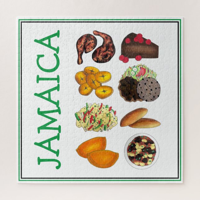 JAMAICA Jamaican Foods Caribbean Island Cuisine Puzzle (Vertikal)