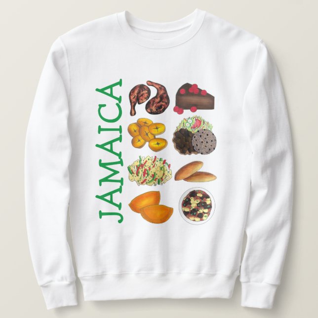 JAMAICA Jamaican Foods Caribbean Island Cuisine Sweatshirt (Design vorne)