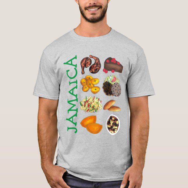 JAMAICA Jamaican Foods Caribbean Island Cuisine T-Shirt (Vorderseite)