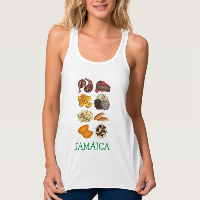 JAMAICA Jamaican Foods Caribbean Island Cuisine Tank Top (Vorderseite)