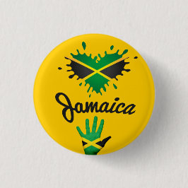 Jamaica Liebe Jah Rastafari Reggae Rasta Button