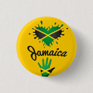 Jamaica Liebe Jah Rastafari Reggae Rasta Button