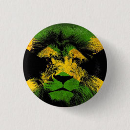 Jamaica Liebe Lion Rastafari Reggae Rasta Button
