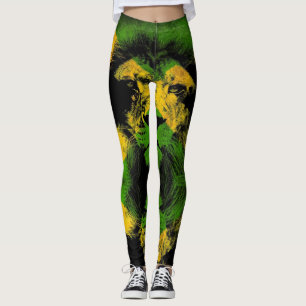 Jamaica Lion Flag Proud Jamaicans - Yoga Leggings