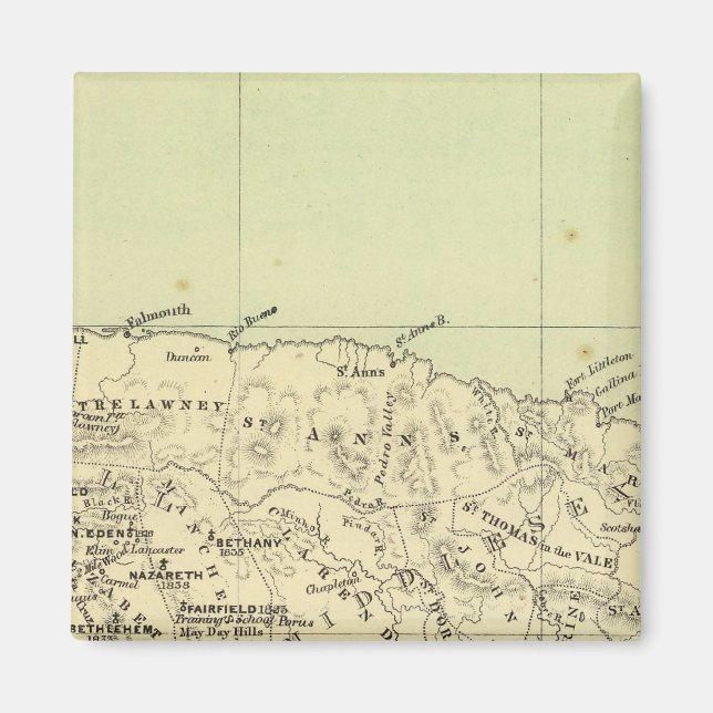 Jamaica Lithographed Karte Magnet (Vorne)