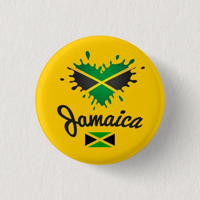 Jamaica Love Jah Rastafari Reggae Rasta Button (Vorderseite)