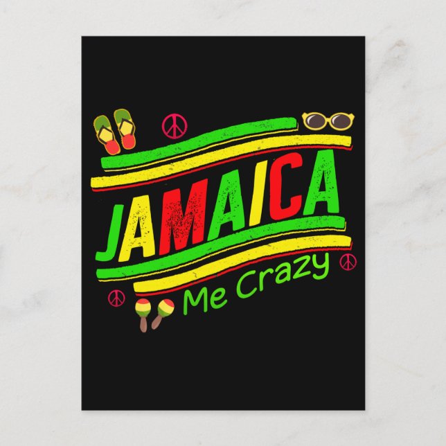 Jamaica Me Crazy Cruise Vacation Group Matching Postkarte (Vorderseite)