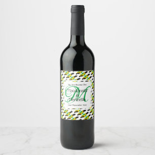 JAMAICA Monogram Custom Wedding Celebration Beer Weinetikett