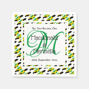 JAMAICA Monogramm benutzerdefinierte Hochzeitsfeie Serviette