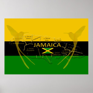Jamaica Parishings Color HummingBird Poster belieb
