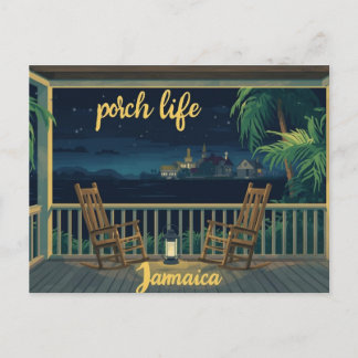 Jamaica Porch life evening Postkarte