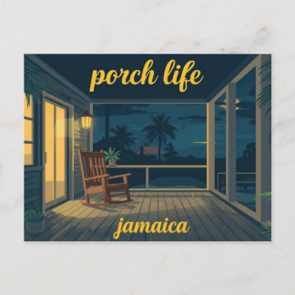 Jamaica Porch life evening Postkarte