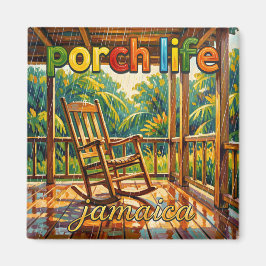 Jamaica Porch life rainy day Magnet