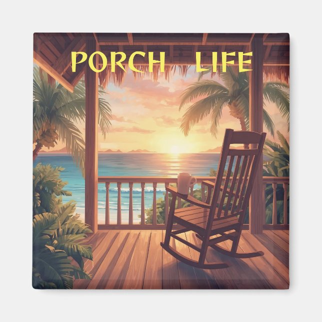 Jamaica porch life sunset magnet (Vorne)