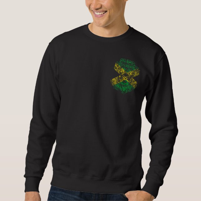 Jamaica Pride Reggae Liebe King Lion Head Flag Jam Sweatshirt (Vorderseite)